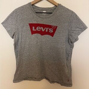 Levi's Gray T-Shirt with Red Logo